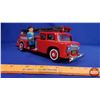 Image 6 : Vintage Tin Toy Fire Truck with 3 Fireman "STI" (3-1/2"H x 3"W x 10-1/2"D) (SEE PICS!)