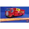 Image 1 : Tin Toy Fire Truck Litho "No. 63" "FIRE CHIEF FIRE DEPT" : Lucky Toy Co. (Japan) (1960's) (2-1/2"H x