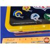 Image 8 : Tin Lunch Box "American Conference NFL" (c.1975) (7-1/4"H x 9"W x 4"D) (SEE PICS!)