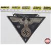 Image 2 : WWII SA-Waffen SS 5000 Miles Ride Event Aluminum Lic Plate Emblem (3-1/2" x 4-1/2") (SEE PICS!)