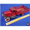 Image 2 : Wyandotte Toy Truck (Metal) (Note: Wooden Rims / Missing Back Tires) (4-1/4"H x 4-1/2"W x 12"L) (SEE