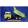 Image 4 : Marx Metal Toy Cabover Dump Truck "Powerhouse Earthmovers" (Steers) (8-1/2"H x 8-1/2"W x 20-1/2"L) (