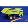 Image 6 : Marx Metal Toy Cabover Dump Truck "Powerhouse Earthmovers" (Steers) (8-1/2"H x 8-1/2"W x 20-1/2"L) (