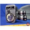 Image 2 : YASHICA 8 Movie Film Camera w/Case (Case Measures: 6"H x 7"W x 2-1/4"D) (SEE PICS!)