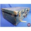 Image 4 : Metal Suitcase/Trunk "Luggage Genuine Emelite Construction" (Pat'd 1932) (9"H x 28"W x 16-1/2"D) (SE