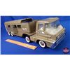 Image 9 : Structo Metal Truck & Trailer "Vista Dome Horse Van" (6-1/2"H x 6"W x 21"L) (SEE PICS!)