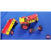 Image 4 : Marx/LUMAR Delivery Truck "Inter-City Delivery Service" + Tin Toy Tractor & Wagon (Truck Measures: 5