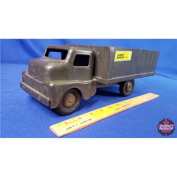 Structo Metal Toy Army Transport/Carrier Truck (4-3/4