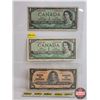 Image 1 : Canada Bills (3): - 1954 $1 Bill : Beattie/Coyne # PL8463269 - 1954 $1 Bill *Replacement : Lawson/Bo