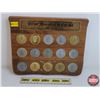 Image 1 : Prime Ministers of Canada 1867 - 1970 Wall Mount Wood Plaque (15 Medallions) (Plaque Measures: 9"W x