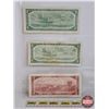 Image 2 : Canada Bills (3): - 1954 $1 Bill : Bouey/Rasminsky #JF3436189 - 1954 $1 Bill : Beattie/Rasminsky #AZ