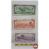 Image 2 : Canada Bills 1954 (3): - $1 Bill : Beattie/Coyne #ML1125924 - $2 Bill : Lawson/Bouey #SG0313590 - $1