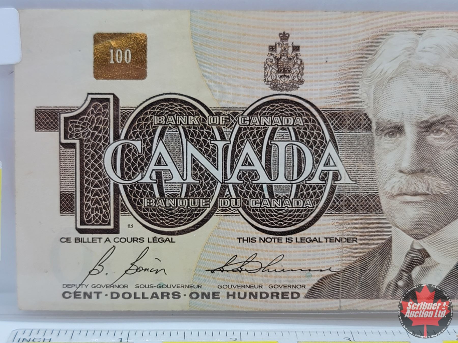 Canadian 100 Canada $100 Bill 1988 : Bonin/Thiessen #BJH8968951 (See Pics for ...