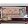 Image 2 : Canada Bills Variety (3) Bill Fold : - $1 Bill 1973 : Crow/Bouey #BAK8639974 - $1 Bill 1954 : Beatti