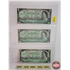 Image 1 : Canada $1 Bills 1967 (3) :  - Beattie/Rasminsky #MO7481086 - Beattie/Rasminsky #1867 1967 - Beattie/