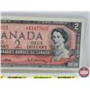 Image 3 : Canada $2 Bill 1954 *Replacement : Beattie/Rasminsky # *BB1477022 (See Pics for Varieties, Condition