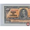 Image 2 : Bank of Canada $50 Bill 1937 : Gordon/Towers #BH3111116 (PMG Certified : 53 About Uncirculated) (See