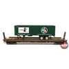 Image 1 : Weaver 50' Flat Car w/35' Trailer "British American Oil Ltd" Road #7013 (O Gauge - 1/48 Scale) (NIB)