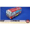 Image 2 : National Truck Company Ltd Tin Toy Armored Friction Car Savings Bank (4"H x 3-1/4"W x 8-1/2"D) (SEE 