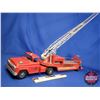 Image 1 : Tonka Metal Toy Fire Department Ladder Truck "TFD" (8"H x 6"W x 32-1/2"D) (SEE PICS!)