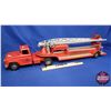 Image 2 : Tonka Metal Toy Fire Department Ladder Truck "TFD" (8"H x 6"W x 32-1/2"D) (SEE PICS!)