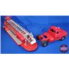 Image 9 : Tonka Metal Toy Fire Department Ladder Truck "TFD" (8"H x 6"W x 32-1/2"D) (SEE PICS!)