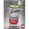 Image 1 : OIL TIN : Macleods Varcon Super Duty Motor Oil (6-1/2"H x 4"Dia) (SEE PICS!)