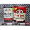 Image 2 : ESSO TINS (2) : Marvelube Outboard & Esso-Rad Anti-Freeze (Largest Measures : 8"H x 7"Dia) (SEE PICS