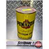 Image 1 : OIL TIN : Pennzoil Motor Oil (6-1/2"H x 4"Dia) (SEE PICS!)
