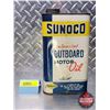 Image 2 : OIL TIN : SUNOCO Special Outboard Motor Oil (c.1955) (8-1/4"H x 4-1/2"W x 2-3/8"D) (SEE PICS!)