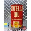 Image 2 : OIL TIN : Shell Rotella Heavy Duty Motor Oil (6-1/2"H x 4"Dia) (SEE PICS!)