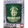 Image 2 : OIL TIN : Wearwell "Oil Radio Gas" Axle Grease Tin (5"H x 5"Dia) (SEE PICS!)