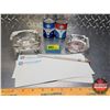 Image 1 : Royalite Collector Combo : Ashtrays (2), Envelopes, Pencil, Top Oil Tin  (Full) & Anti-Freeze Tin (S