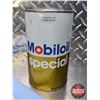 Image 7 : OIL TIN : Mobiloil Special w/Mobil Oil Rag  (Tin : 6-1/2"H x 4"Dia) (SEE PICS!)