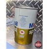 Image 8 : OIL TIN : Mobiloil Special w/Mobil Oil Rag  (Tin : 6-1/2"H x 4"Dia) (SEE PICS!)