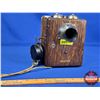 Image 1 : Western Electric Wood Box Wall Hanging Inter-Phone (7"H x 7"W x 5"D) (SEE PICS!)