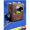 Image 2 : Western Electric Wood Box Wall Hanging Inter-Phone (7"H x 7"W x 5"D) (SEE PICS!)