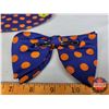 Image 3 : Polka Dot Hat & Clip On Bowtie (Blue/Orange) (Gulf Uniform???) (SEE PICS!)