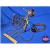 Image 2 : Western Electric Metal Candlestick Scissor Railroad Phone w/ Headset (11"H x 6"W x 11" to 22" D) (SE