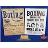 Image 1 : BOXING ADVERTISEMENT POSTER 1954 & AMATEUR BOXING SHOW TICKET 1942 (14"H x 11"W) (SEE PICS!)