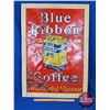 Image 1 : Single Sided Tin Sign "Blue Ribbon Coffee Wonderful Flavour" (Framed/Mounted on Plywood) (28-1/2"H x