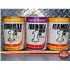 Image 2 : OIL TINS (3): MOTOMASTER FORMULA 1 MOTOR OIL (6"H x 4"Dia) (SEE PICS!)