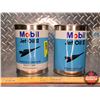 Image 2 : OIL TINS (2): Mobil Jet Oil II (5-1/2"H x 4"Dia) (SEE PICS!)