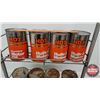 Image 3 : OIL DISPLAY RACK with 12 Oil Tins: - CO-OP HD7 Heavy Duty Motor Oil (4 Tins - ALL FULL!) (6"H x 4"Di