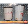 Image 5 : OIL TINS (2): - SHELL Premium Aeroshell Oil W - SHELL Premium Aeroshell Oil W-65 (6-1/2"H x 4"Dia) (