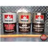 Image 2 : OIL TINS (3): - Petro-Canada PETRO-LUBE - Petro-Canada ATF Dexron II - Petro-Canada PREMIUM (6"H x 4