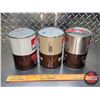 Image 3 : OIL TINS (3): - Petro-Canada PETRO-LUBE - Petro-Canada ATF Dexron II - Petro-Canada PREMIUM (6"H x 4