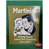 Image 2 : Collector Combo : Tin "Chicago" Popcorn Pail, "Taxi Tours" Wall Clock & "Martinis!" Novelty Tin Sign