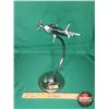 Image 1 : Vintage Art Deco Airplane Ornament (Missing Globe) (13"H x 9"W x 9"D) (SEE PICS!)