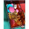 Image 9 : Wooden Jewelry Box (10 Drawer & Top Storage w/Mirror) & Plastic Jewelry Box w/Selection of Costume J